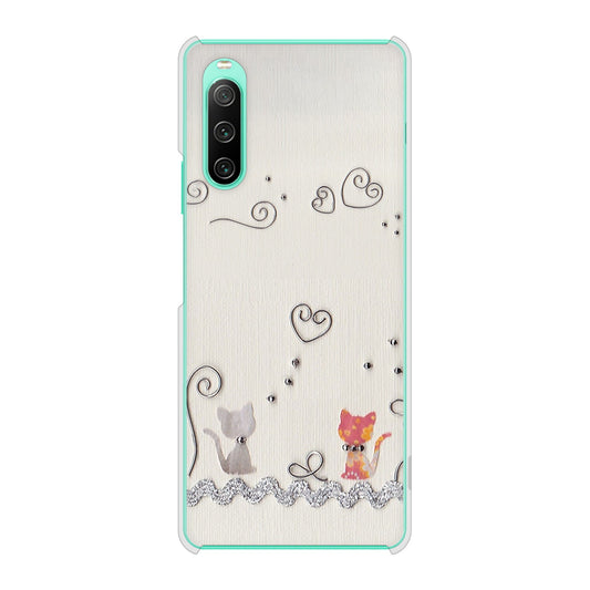 Xperia 10 IV SOG07 au 高画質仕上げ 背面印刷 ハードケース クラフト写真ネコ