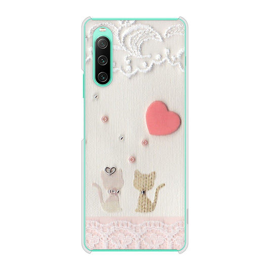 Xperia 10 IV SOG07 au 高画質仕上げ 背面印刷 ハードケース クラフト写真ネコ