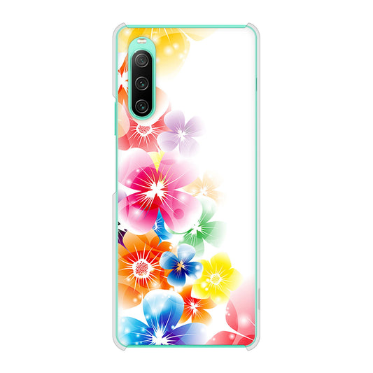 Xperia 10 IV SOG07 au 高画質仕上げ 背面印刷 ハードケース 【1209 光と花】
