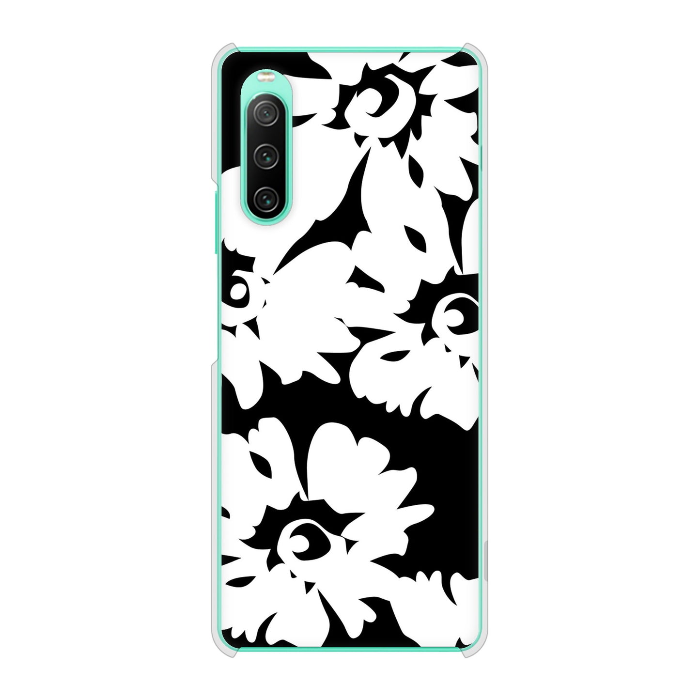 Xperia 10 IV SOG07 au 高画質仕上げ 背面印刷 ハードケース 【1215 モダンフラワー】