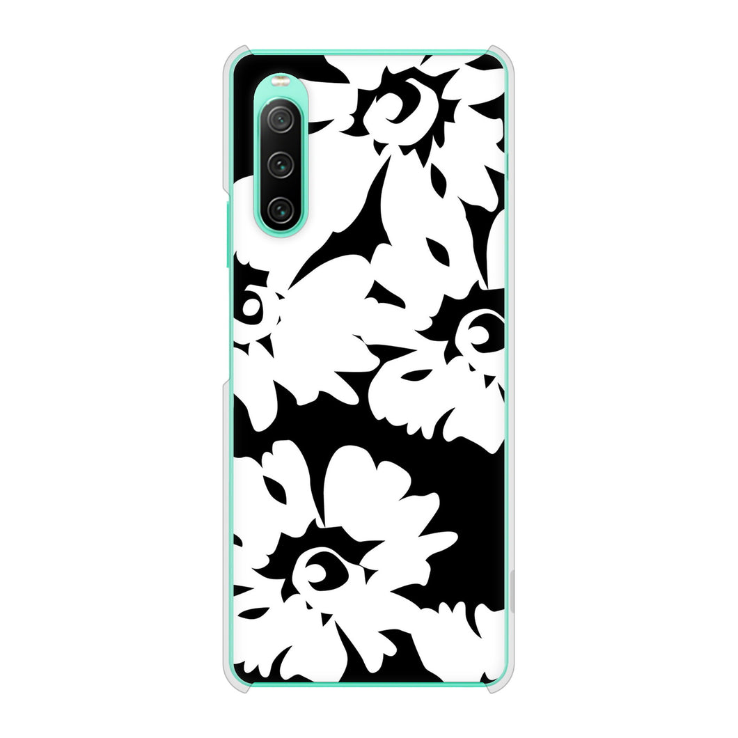 Xperia 10 IV SOG07 au 高画質仕上げ 背面印刷 ハードケース 【1215 モダンフラワー】