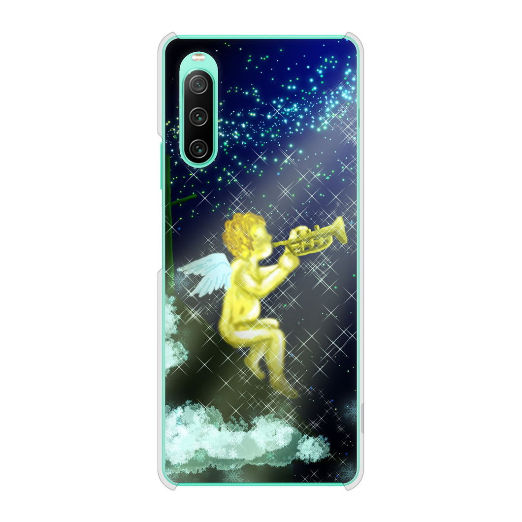 Xperia 10 IV SOG07 au 高画質仕上げ 背面印刷 ハードケース 【1248 天使の演奏】