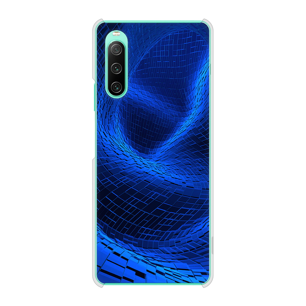 Xperia 10 IV SOG07 au 高画質仕上げ 背面印刷 ハードケース 【1302 ワープブルー】