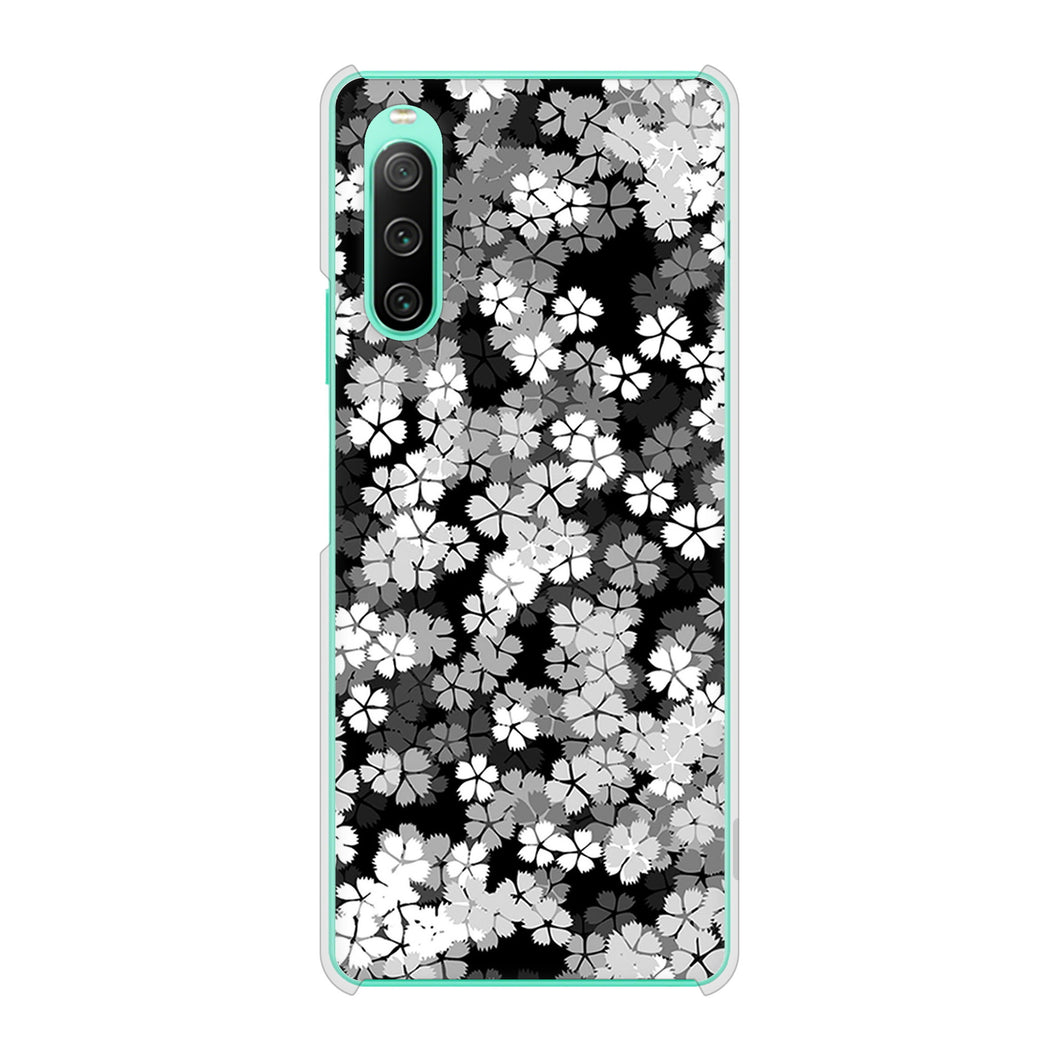 Xperia 10 IV SOG07 au 高画質仕上げ 背面印刷 ハードケース 【1332 夜桜】