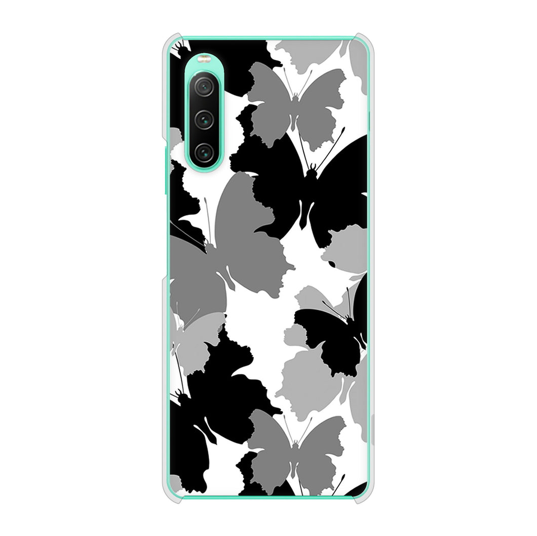 Xperia 10 IV SOG07 au 高画質仕上げ 背面印刷 ハードケース 【1336 夜の蝶】