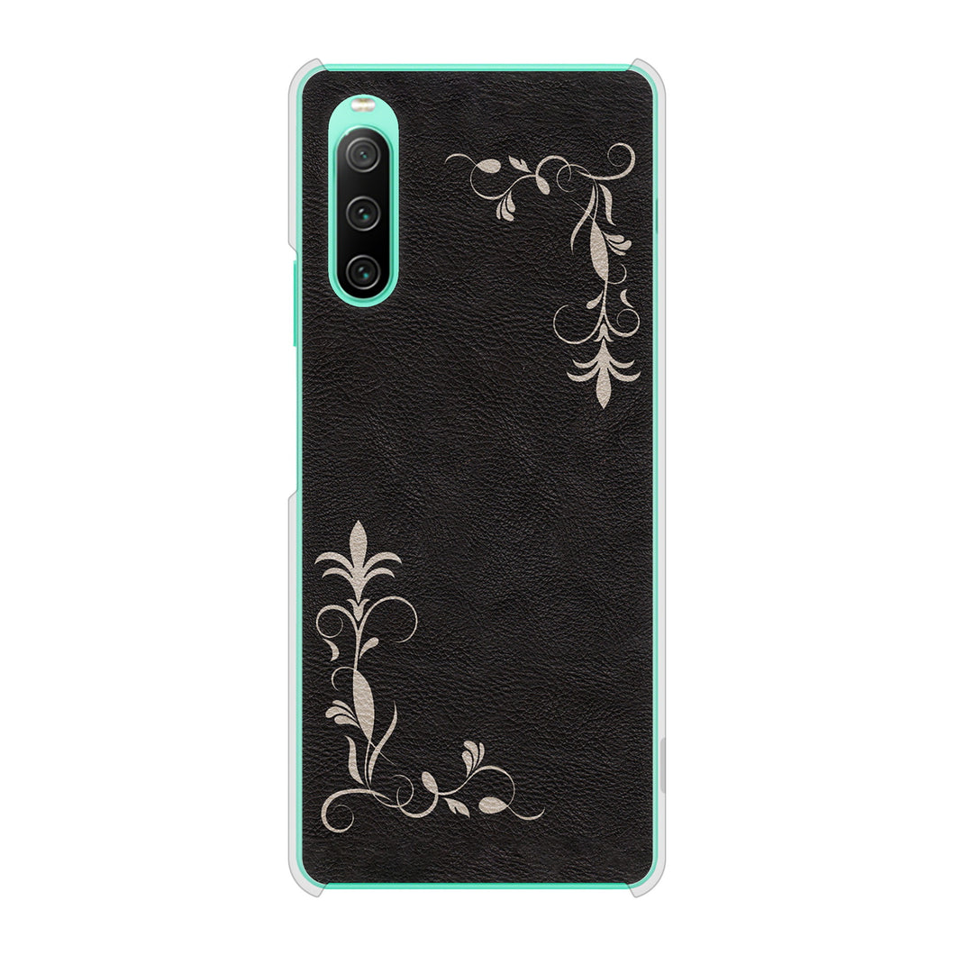 Xperia 10 IV SOG07 au 高画質仕上げ 背面印刷 ハードケース 【EK825 レザー風グラスフレーム】