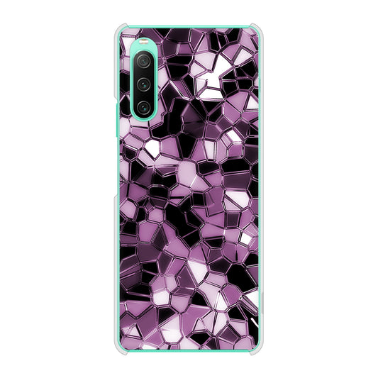 Xperia 10 IV SOG07 au 高画質仕上げ 背面印刷 ハードケース 【EK837 テクニカルミラーパープル】