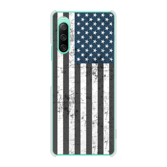 Xperia 10 IV SOG07 au 高画質仕上げ 背面印刷 ハードケース 【EK864 アメリカンフラッグビンテージ】