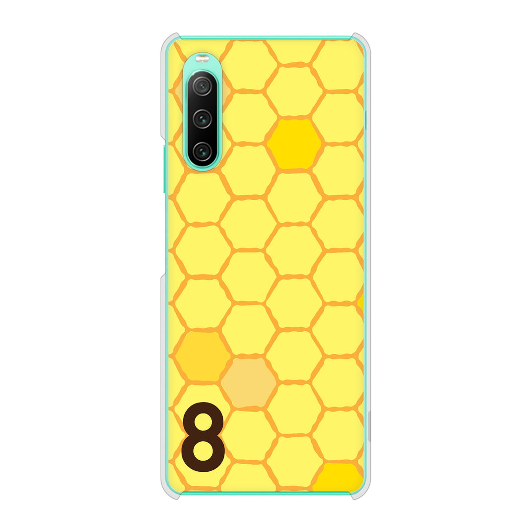 Xperia 10 IV SOG07 au 高画質仕上げ 背面印刷 ハードケース 【IB913 はちの巣】
