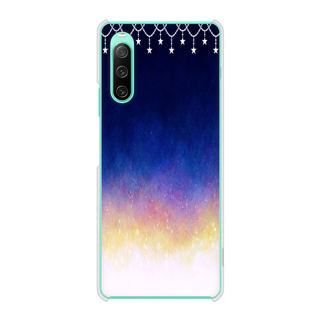 Xperia 10 IV SOG07 au 高画質仕上げ 背面印刷 ハードケース 【MI803 冬の夜空】