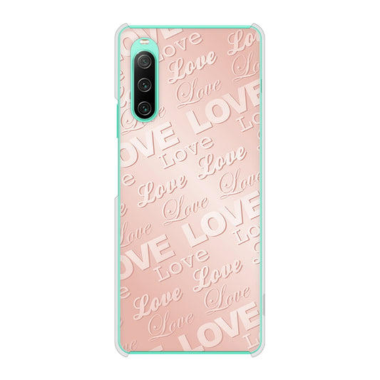 Xperia 10 IV SOG07 au 高画質仕上げ 背面印刷 ハードケース エンボス風LOVEリンク