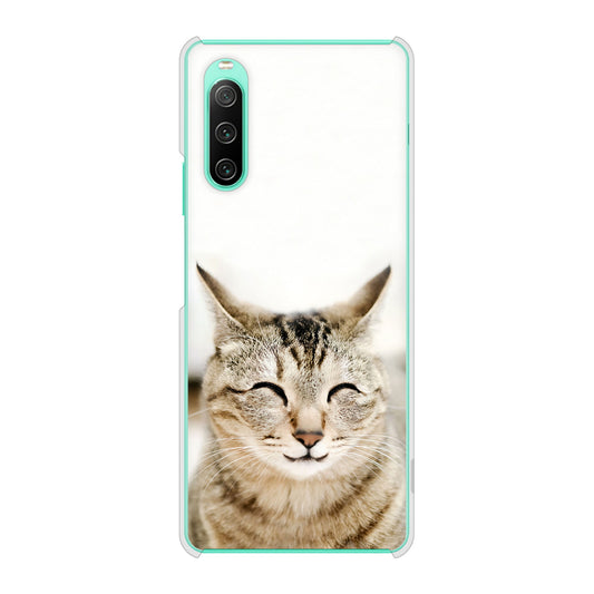Xperia 10 IV SOG07 au 高画質仕上げ 背面印刷 ハードケース 【VA801 笑福ねこ】