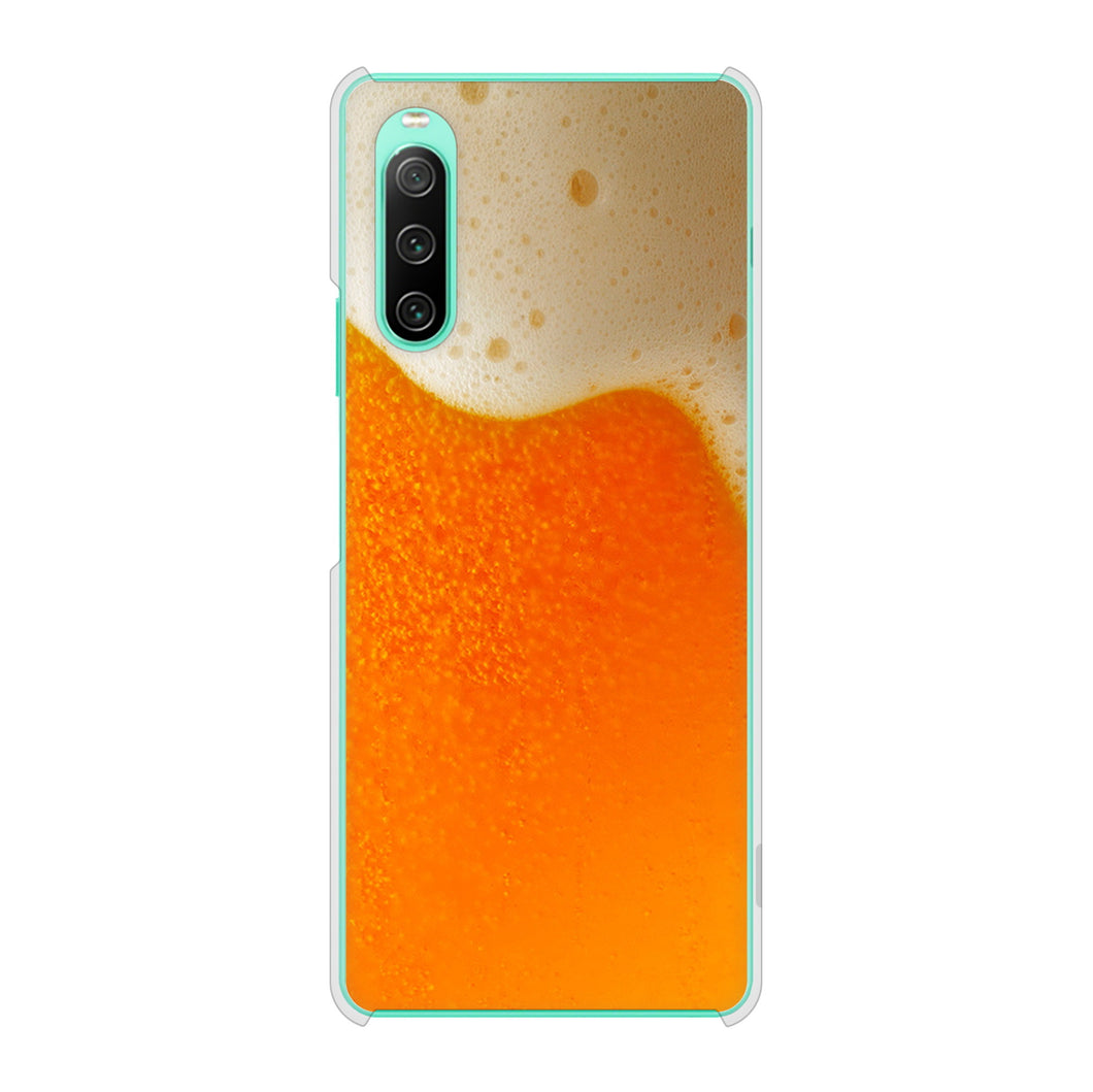 Xperia 10 IV SOG07 au 高画質仕上げ 背面印刷 ハードケース 生ビール