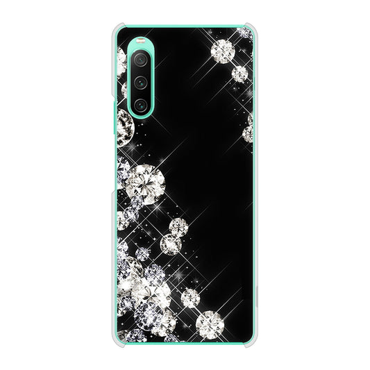 Xperia 10 IV SOG07 au 高画質仕上げ 背面印刷 ハードケース 【VA871 ダイヤモンドフレーム】