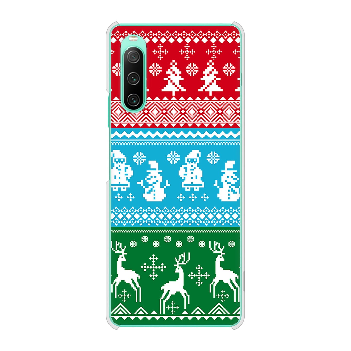 Xperia 10 IV SOG07 au 高画質仕上げ 背面印刷 ハードケース クリスマス