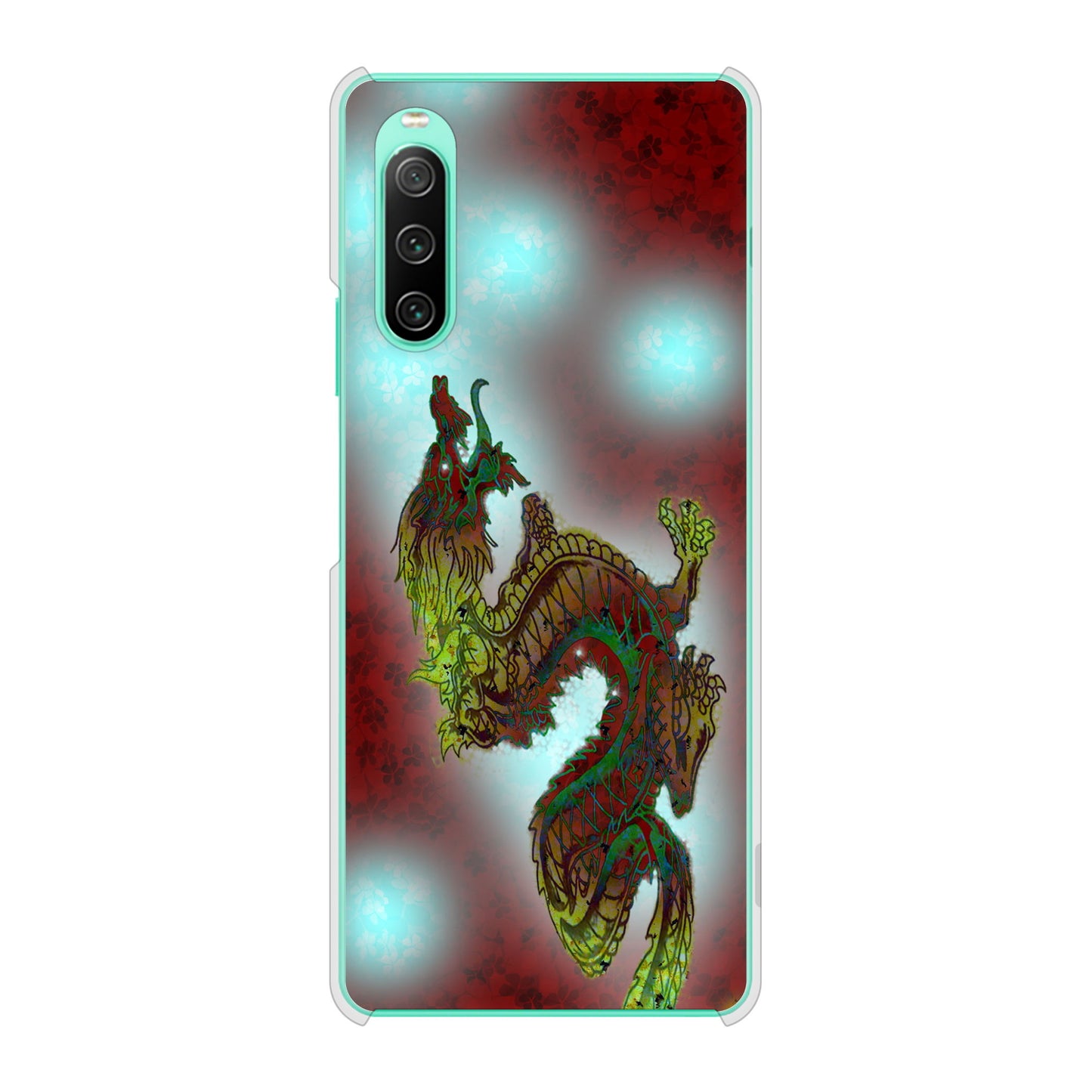 Xperia 10 IV SOG07 au 高画質仕上げ 背面印刷 ハードケース 赤竜