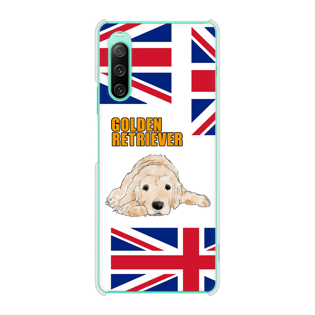 Xperia 10 IV SOG07 au 高画質仕上げ 背面印刷 ハードケース ゴールデンレトリバー