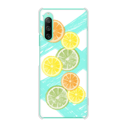 Xperia 10 IV SOG07 au 高画質仕上げ 背面印刷 ハードケース 【YJ183 オレンジライム】
