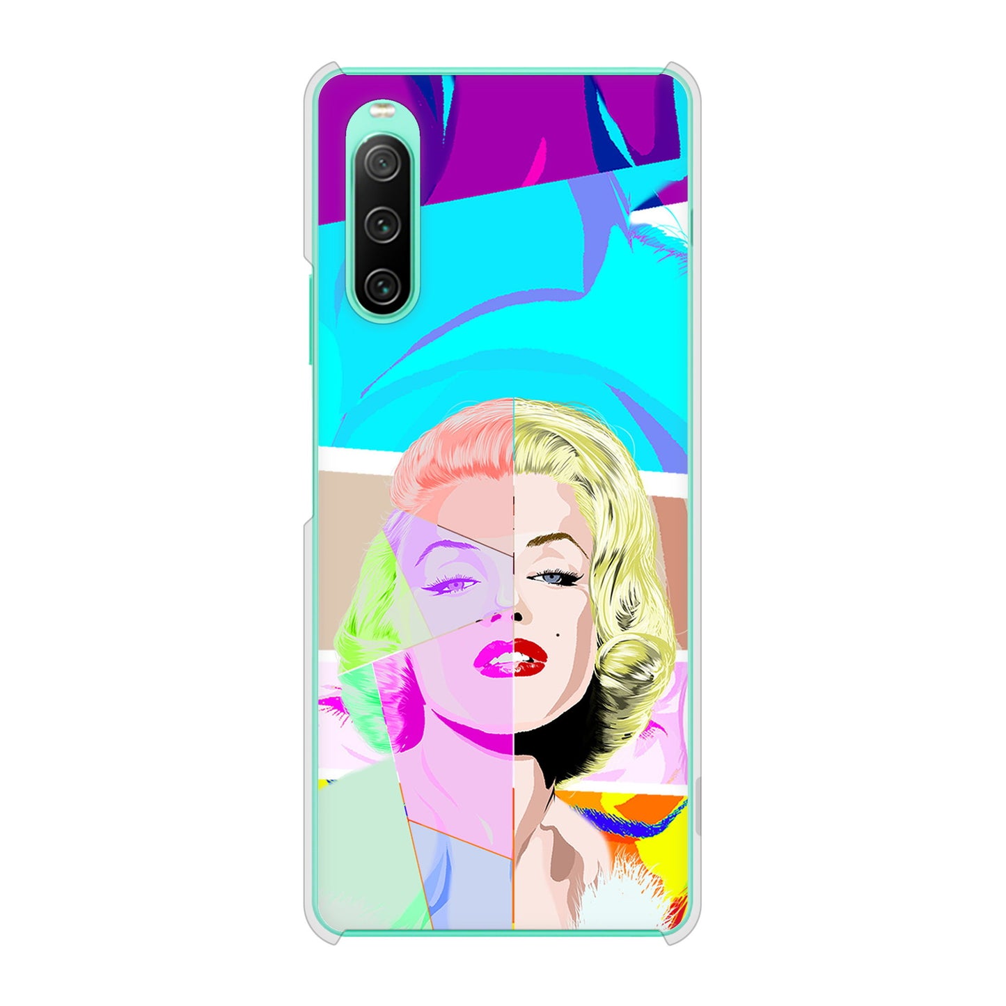 Xperia 10 IV SOG07 au 高画質仕上げ 背面印刷 ハードケース マリリンモンローデザイン