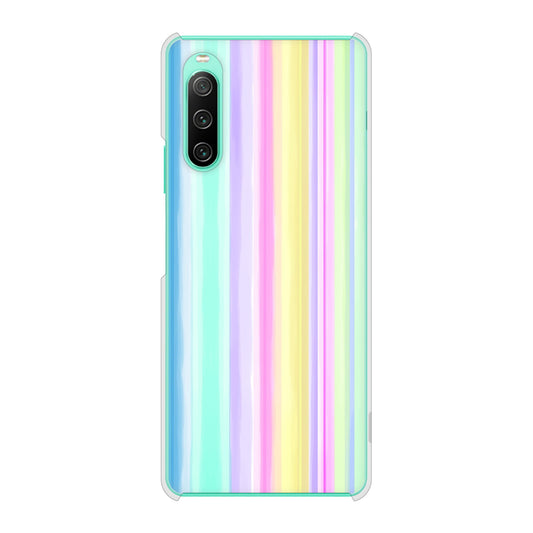 Xperia 10 IV SOG07 au 高画質仕上げ 背面印刷 ハードケース レインボー