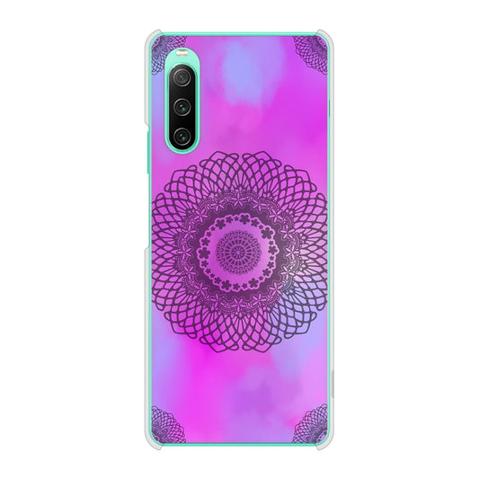 Xperia 10 IV SOG07 au 高画質仕上げ 背面印刷 ハードケース 【YJ344 レース】
