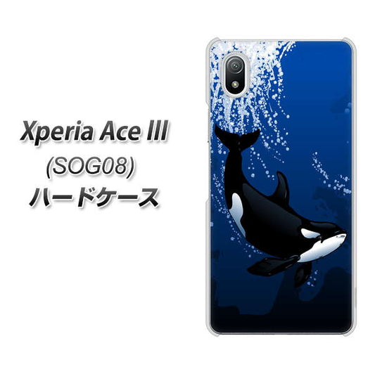 Xperia Ace III SOG08 au 高画質仕上げ 背面印刷 ハードケース【423 シャチ】