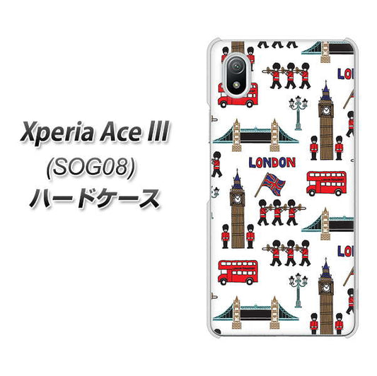 Xperia Ace III SOG08 au 高画質仕上げ 背面印刷 ハードケース【EK811 ロンドンの街】