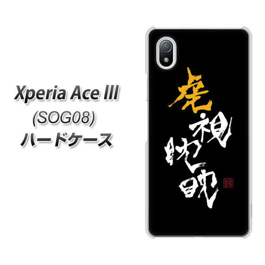 Xperia Ace III SOG08 au 高画質仕上げ 背面印刷 ハードケース【OE803 虎視眈々】