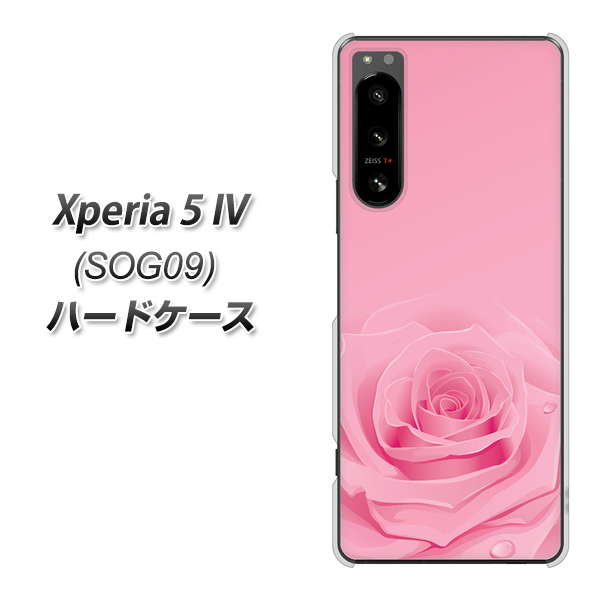 Xperia 5 IV SOG09 au 高画質仕上げ 背面印刷 ハードケース【401 ピンクのバラ】