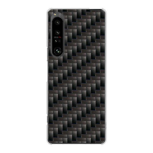 Xperia 1 V SOG10 au 高画質仕上げ 背面印刷 ハードケース 【461 カーボン】