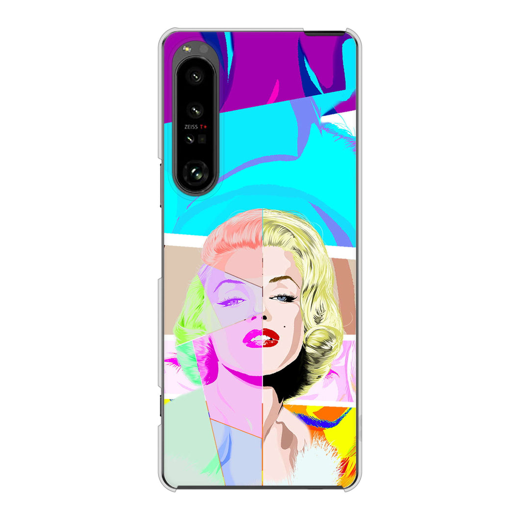Xperia 1 V SOG10 au 高画質仕上げ 背面印刷 ハードケースマリリンモンローデザイン