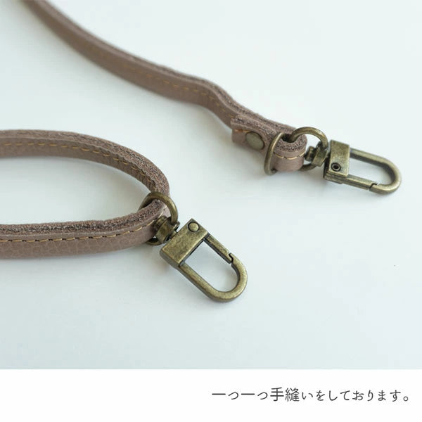 姫路レザー 本革 スマホ用ショルダーストラップ アンティークゴールド 約75~134cm