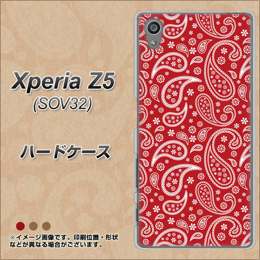 Xperia Z5 SOV32 au 765 ペイズリーエンジ ハードケース 背面印刷