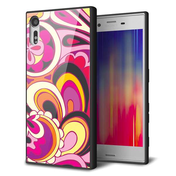 au エクスペリア XZs SOV35 強化ガラス&TPUスマホケース ガラプリ【586 ブローアップカラー】