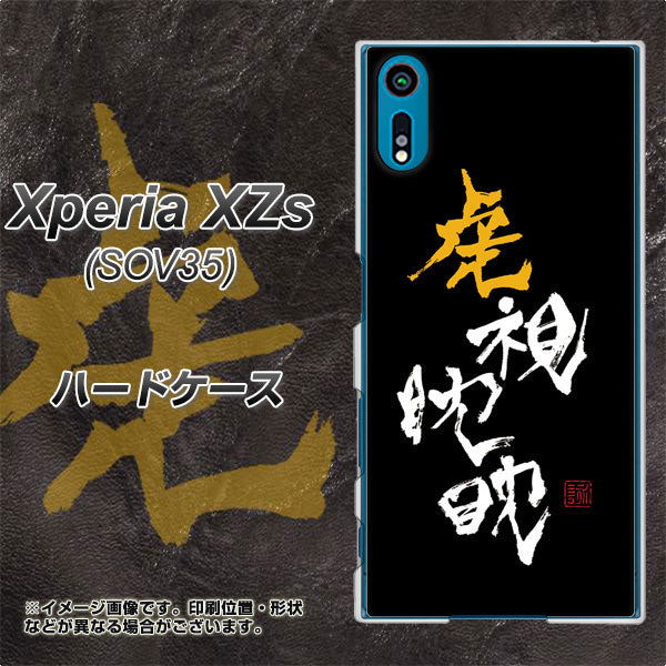 au エクスペリア XZs SOV35 高画質仕上げ 背面印刷 ハードケース【OE803 虎視眈々】