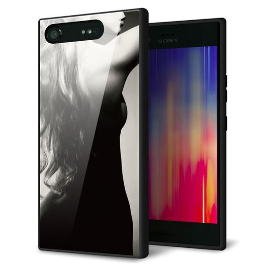 au エクスペリア XZ1 SOV36 強化ガラス&TPUスマホケース ガラプリ【KM890 バックスタイル】