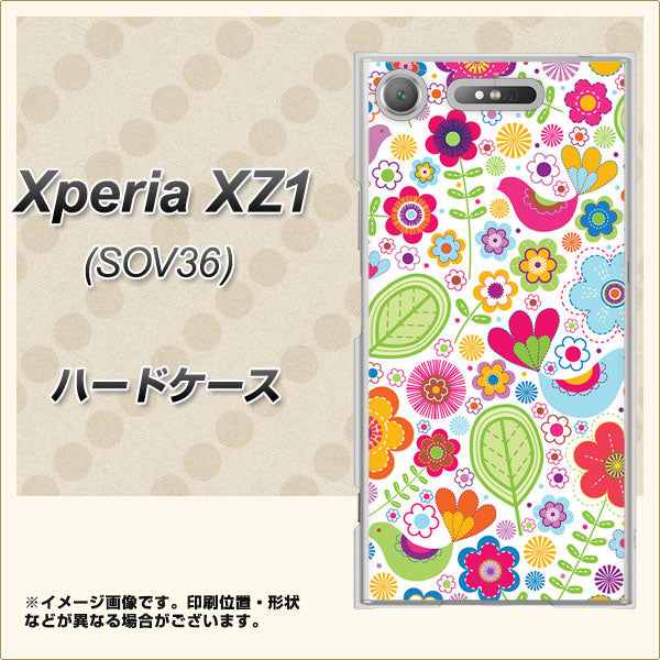 au エクスペリア XZ1 SOV36 高画質仕上げ 背面印刷 ハードケース【477 幸せな絵】