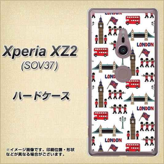 au エクスペリア XZ2 SOV37 高画質仕上げ 背面印刷 ハードケース【EK811 ロンドンの街】