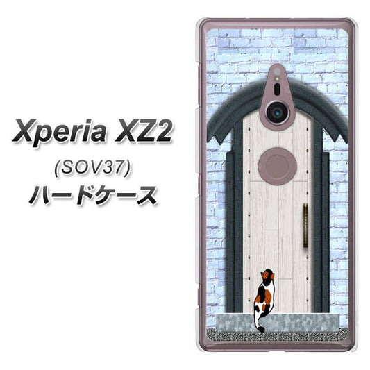 au エクスペリア XZ2 SOV37 高画質仕上げ 背面印刷 ハードケース【YA951 石ドア01】