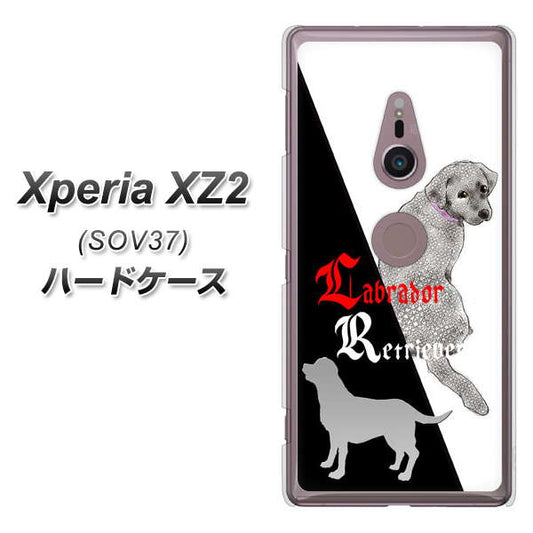 au エクスペリア XZ2 SOV37 高画質仕上げ 背面印刷 ハードケース【YD822 ラブラドールレトリバー03】