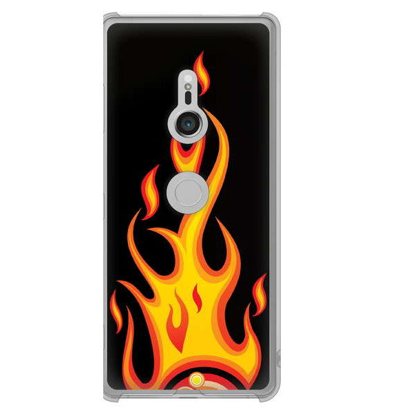 Xperia XZ3 SOV39 au 高画質仕上げ 背面印刷 ハードケース 【010 ファイヤー】
