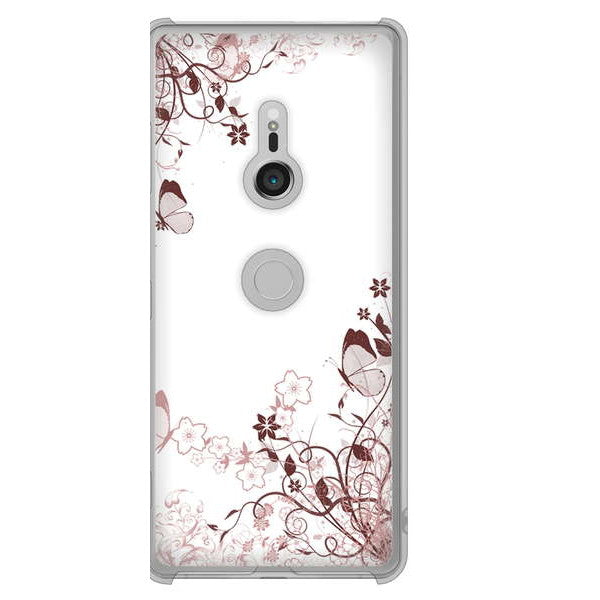 Xperia XZ3 SOV39 au 高画質仕上げ 背面印刷 ハードケース バタフライ