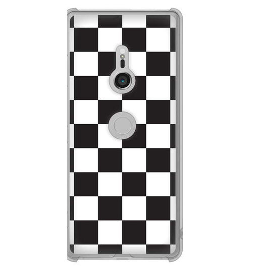 Xperia XZ3 SOV39 au 高画質仕上げ 背面印刷 ハードケース 【151 フラッグチェック】