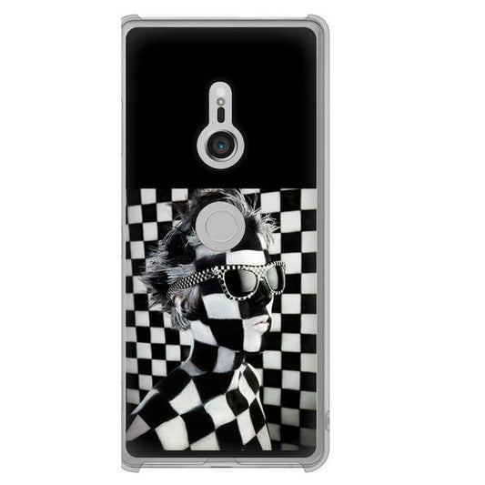 Xperia XZ3 SOV39 au 高画質仕上げ 背面印刷 ハードケース 【357 bk&wh】