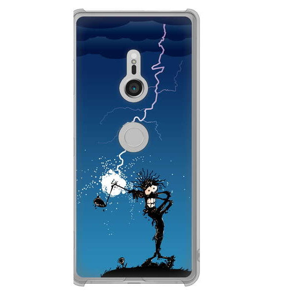 Xperia XZ3 SOV39 au 高画質仕上げ 背面印刷 ハードケース 【417 ゴルファーの苦難】