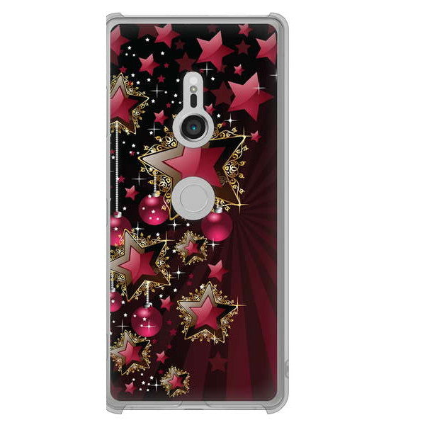 Xperia XZ3 SOV39 au 高画質仕上げ 背面印刷 ハードケース 【434 星の壁】