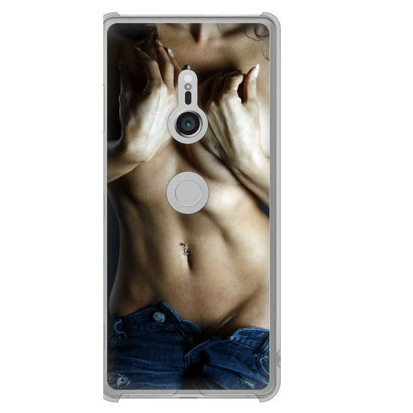 Xperia XZ3 SOV39 au 高画質仕上げ 背面印刷 ハードケース 【602 ボディライン】