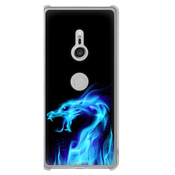 Xperia XZ3 SOV39 au 高画質仕上げ 背面印刷 ハードケース ドラゴン