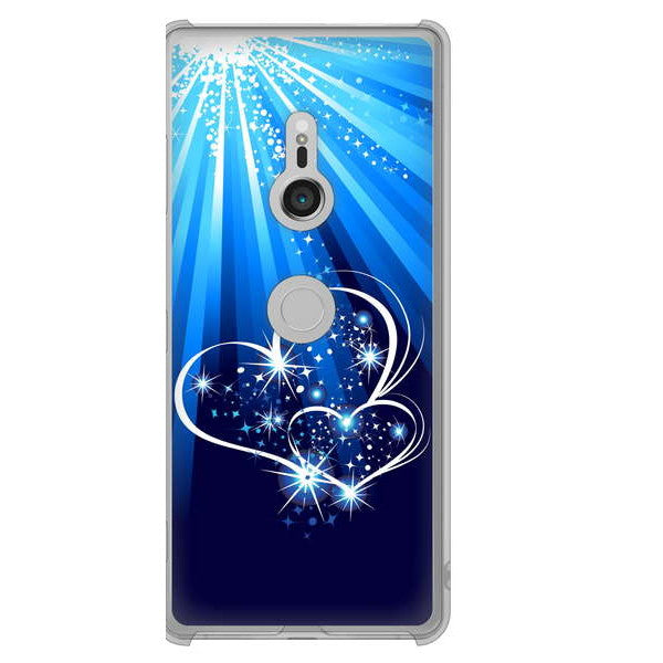 Xperia XZ3 SOV39 au 高画質仕上げ 背面印刷 ハードケース きらめきハート