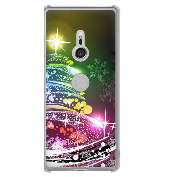 Xperia XZ3 SOV39 au 高画質仕上げ 背面印刷 ハードケース クリスマス